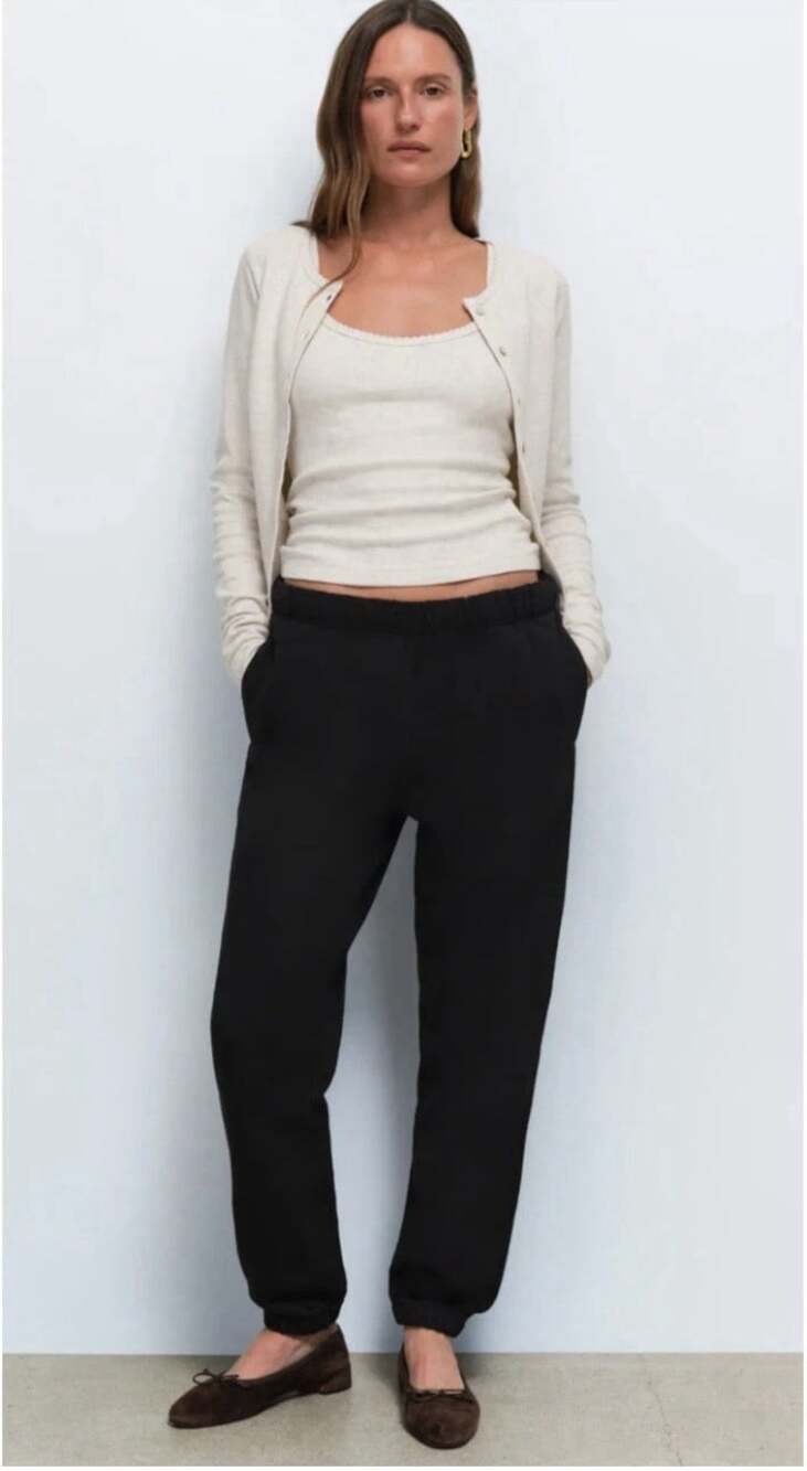 MATE The Label Organic Fleece Relaxed Pocket Sweatpants X-large Jet Black NWT